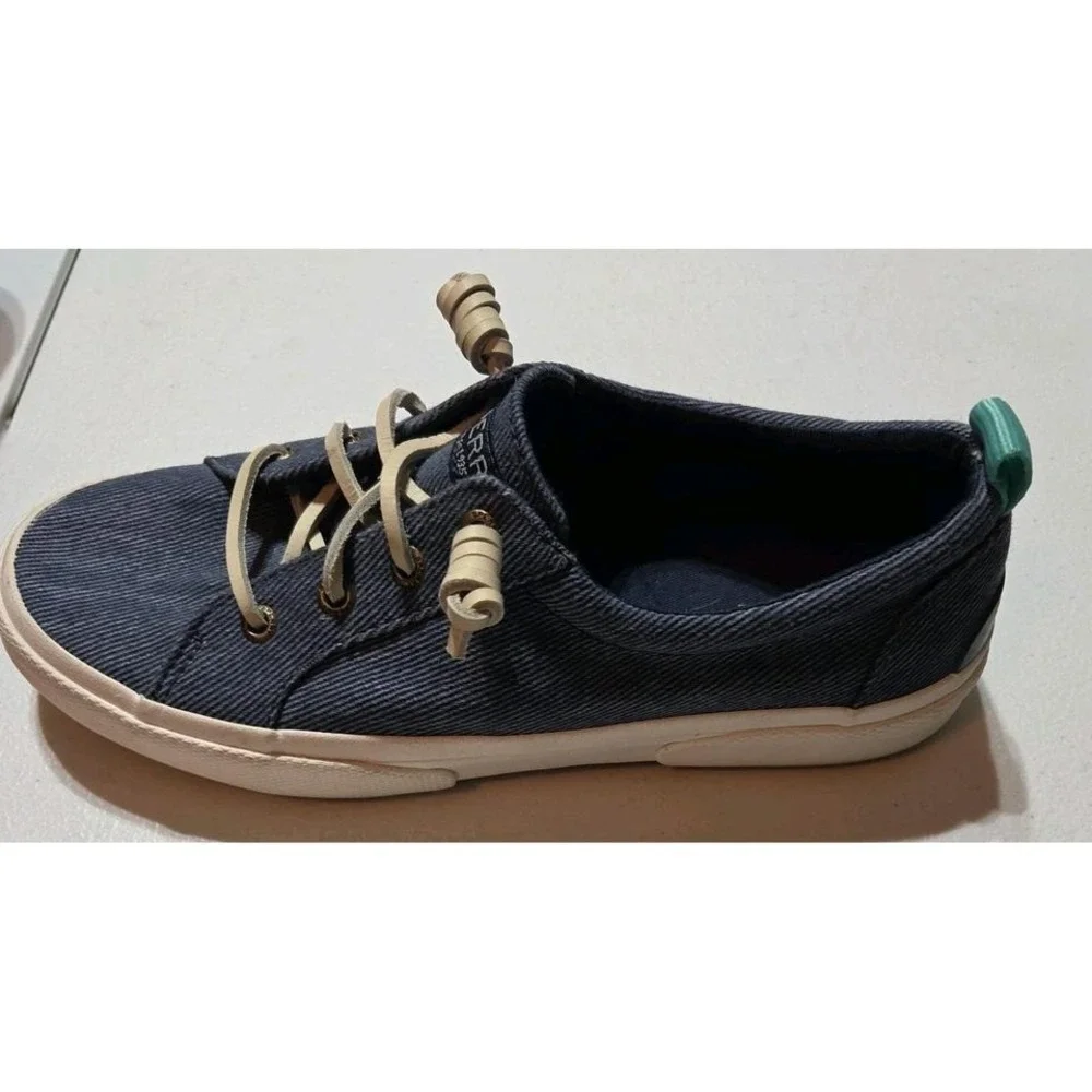 Sperry Women's Casual Sneakers Shoes Blue Denim Memory Foam Size6